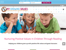 Tablet Screenshot of mygrowingvalues.com